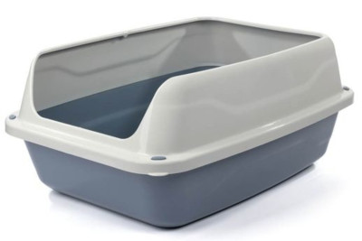 Туалет Easy 56*40*25 см для котів, відкритий з високими бортиками та ситом для просіювання наповнювача (10528S)