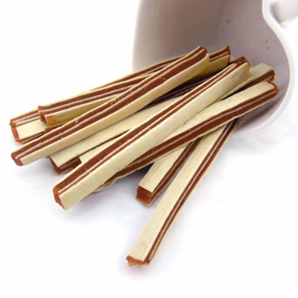 Ласощі "Селянські Смаколики" для собак,сендвіч з качкою та тріскою, 12см, 500г