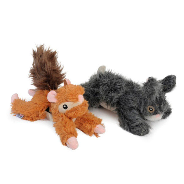 Іграшка для собак CAMON білка плюшева з пищалкою та шарудінням (в двох кольорах), 20 см