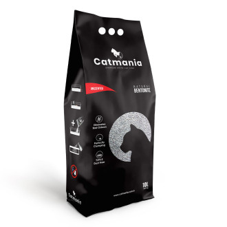 Катманія Catmania натуральний бентонітовий грудкуючий наповнювач для котячих туалетів, білий, 10 л