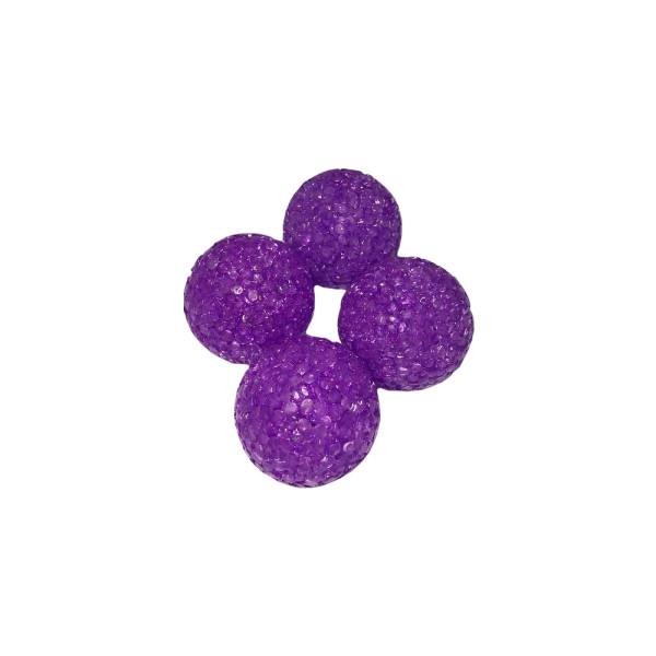 Іграшка для котів ТМ &quot;FOX&quot; м'яч гліцериновий фіолетовий з бубiнцем, 4см, 25 шт/уп
