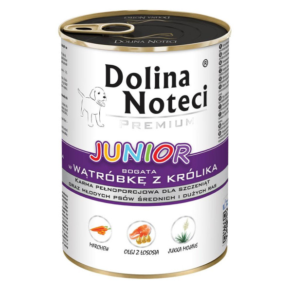 Корм конс.Dolina Noteci Premium для цуценят з печінкою кролика, 400 гр