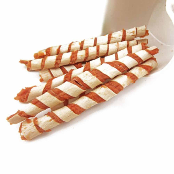 Ласощі "Селянські Смаколики" для собак,рулет з куркою та тріскою,8,5-12 см, 500г