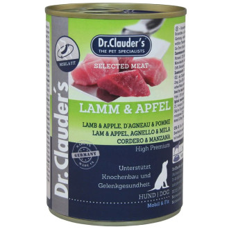 Dr.Clauder's Selected Meat Lamb & Apple Ягня та Яблуко, вологий корм для собак, 400 гр