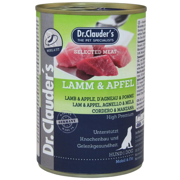 Dr.Clauder's Selected Meat Lamb &amp; Apple Ягня та Яблуко, вологий корм для собак, 400 гр