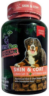 Шкіра та Шерсть+ Прімо Пап Skin & Coat+ Primo Pup вітамінний комплекс для собак з Омега-3, 60 таблеток