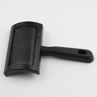 Пуходерка-слікер пласт.без напилення (чорна)"Пухнастики"10.5*16 см