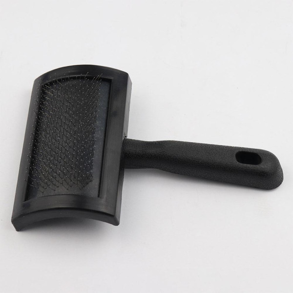 Пуходерка-слікер пласт.без напилення (чорна)"Пухнастики"10.5*16 см