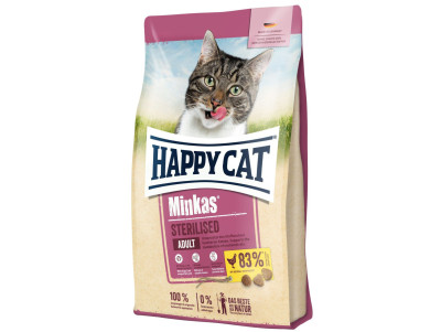 Happy Cat Adult Minkas Sterilised сухий корм для стерилізованих кішок і кастрованих котів, 10 кг (70409)
