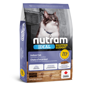 Нутрам I17 Nutram Ideal SS Indoor Cat сухий корм холістик з куркою для котів, що живуть у приміщенні, 20 кг (I17_(20kg)