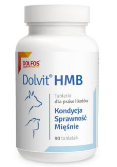 Долвiт ГМБ Dolvit HMB Dolfos вітаміни для поліпшення регенерації м'язів у собак і кішок, 90 таблеток