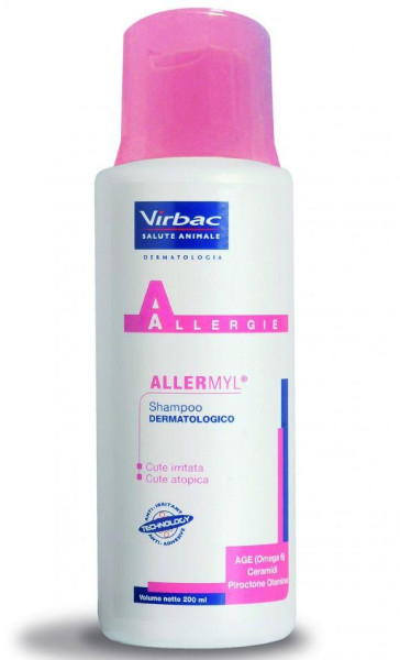 Алерміл Virbac Allermyl shampoo протиалергенний шампунь для кішок і собак, 200 мл