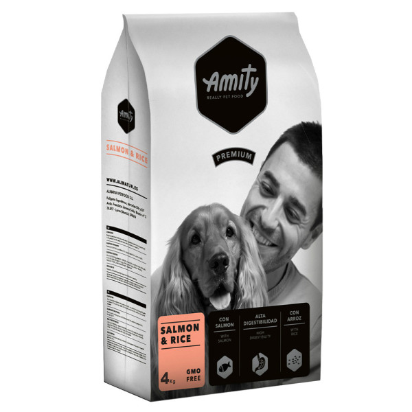 Аміті Amity Salmon &amp; Rice сухий корм із лососем для дорослих собак із чутливим травленням, 4 кг