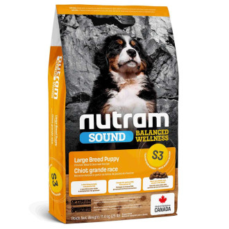 Нутрам S3 Nutram Sound BW Puppy Large Breed сухий корм з куркою для цуценят великих порід, 11,4 кг (S3_11.4kg)