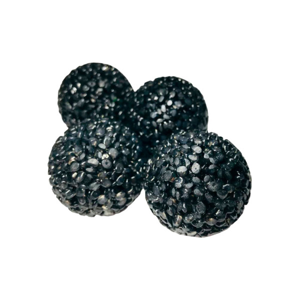 Іграшка для котів ТМ &quot;FOX&quot; м'яч гліцериновий чорний з бубiнцем, 4см, 25 шт/уп