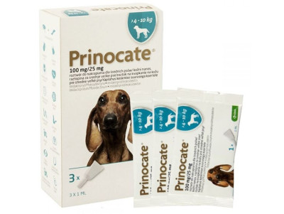 Прінокат Prinocate Medium Dog краплі від бліх та кліщів для середніх собак вагою 4 - 10 кг, 3 піпетки по 1 мл