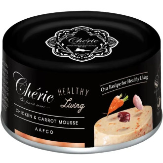 Cherie Healthy Living Chicken & Carrot Mousse Cat мус із куркою та морквою, вологий корм для котів, 80 гр (CHT21707)