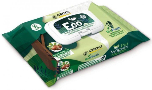 Croci Eco Almond/Shea Butter серветки гігієнічні з мигдалем та олією Ши для котів і собак, 30 серветок (C6052935)