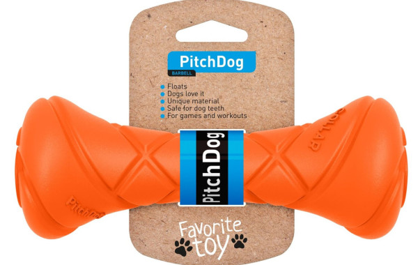 Пітч Дог Collar PitchDog ігрова гантель для апортування собак, довжина 19 см, діаметр 7 см, колір помаранчевий