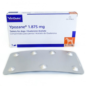 Іпозан 1,875 мг Ypozane S для лікування передміхурової залози у собак вагою 3 - 7,5 кг, 7 таблеток