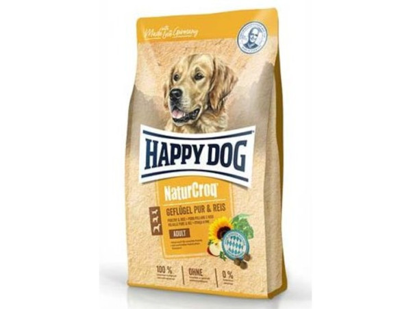 Happy Dog Naturcroq Adult Geflugell Pur &amp; Reis сухий корм із свійською птицею та рисом для дорослих собак, 11 кг (61023)