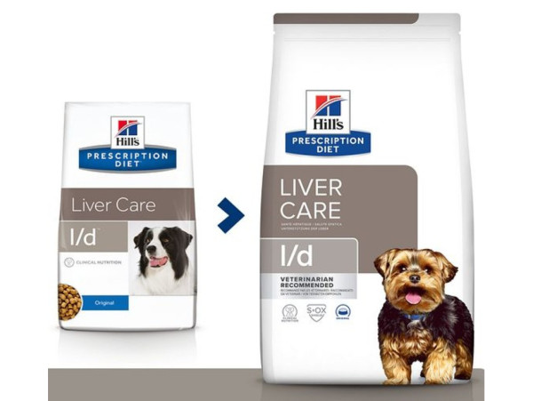 Хілс Hill's PD Canine L/D Liver Care лікувальний корм для цуценят і собак при захворюваннях печінки (ліпідоз), 10 кг (605901)