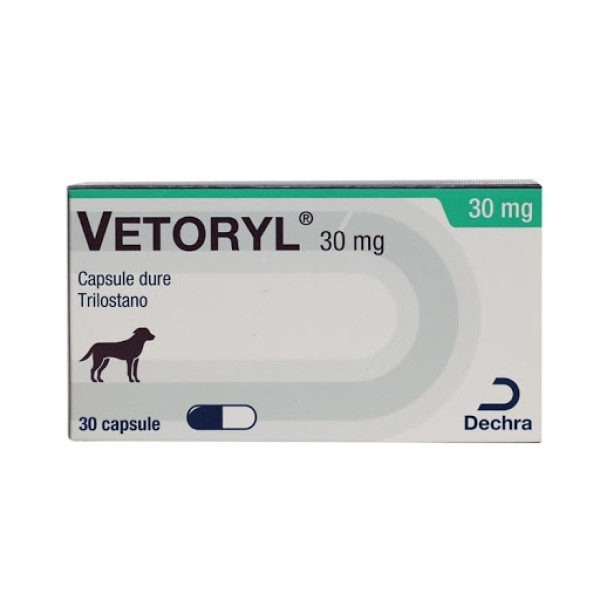 Веторил 30 мг Vetoryl (трилостан) препарат для лечения синдрома кушинга у собак, 30 таблеток