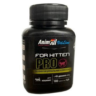 Вітаміни AnimAll VetLine for Kitten PRO для кошенят із 45-денного віку, 100 таблеток по 0,5 гр