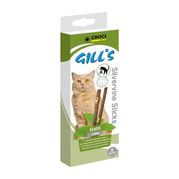 Жувальні палички CROCI GILL'S Silver Vine для котів з листя рослини срібляста лоза