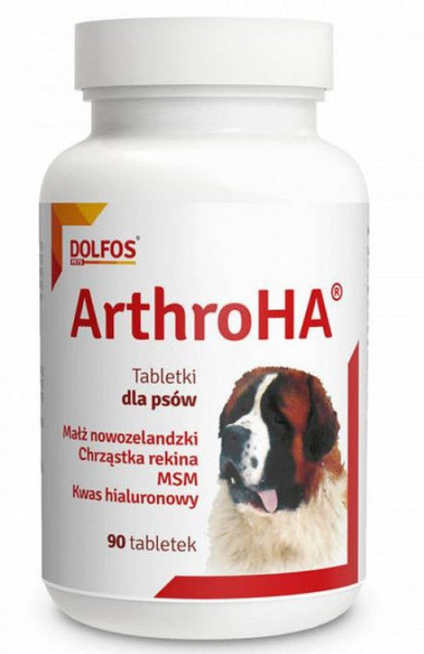 Артро Ха ArthroHA Dolfos вітаміни з глюкозаміном хондроїтином і акулячим хрящем для суглобів собак, 90 таблеток