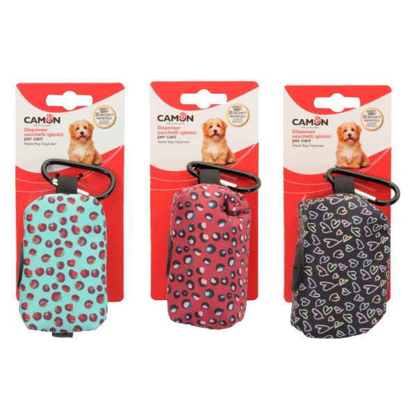 Іграшка для собак CAMON брелок-диспенсер для пакетів для собачих фекалій, різнокольоровий, 8 см