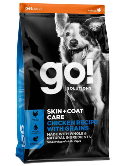 Гоу Шкіра + Шерсть Gо! Solutions Skin + Coat Care Chicken Recipe with Grains for Dogs сухий корм з куркою для собак, 11,4 кг (FG00004)