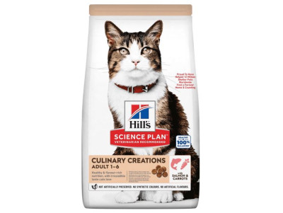 Хілс Hill's SP Feline Adult Culinary Creations Salmon & Carrots корм із лососем для котів від 1 до 6 років, 1,5 кг (607385)