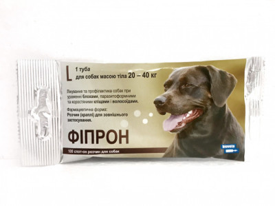 Фіпрон для собак вагою 20 - 40 кг Fipron краплі від бліх і кліщів, 1 піпетка