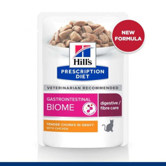 Хілс Hill's PD Feline GI Biome Chicken Pouches вологий корм для кішок при порушеннях травлення, 85 гр, пауч (607295)