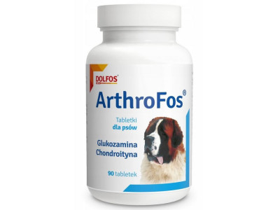 Артрофос Arthrofos Dolfos вітамінна добавка для суглобів собак з глюкозаміном і хондроїтином, 90 таблеток