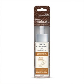 Гель TropiClean Enticers Teeth Cleaning Gel No Brush Peanut Butter & Honey з олією арахісу та медом для чищення зубів у собак, 59 мл (004498)
