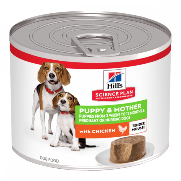 Hill's Science Plan Puppy &amp; Mother Chicken вологий корм з куркою для цуценят до 1 року та вагітних собак, 200 гр консерва