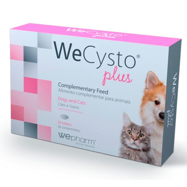 WeCysto Plus Tabs Wepharm для підтримки функції сечовивідних шляхів у собак та котів, 30 таблеток