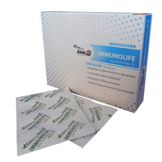 Імунолайф Immunolife Animall таблетки для профілактики імунних порушень у котів і собак, 60 таблеток