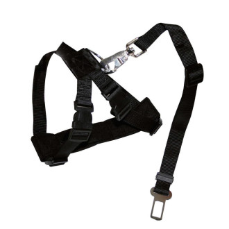 Шлея CROCI Harness Safety Belt, безпеки, чорна, SM, 30-70 см