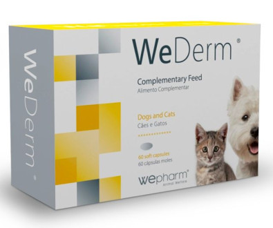 Wepharm WeDerm Soft Capsules для підтримки функцій шкіри у котів та собак, 60 капсул