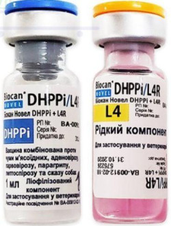 Біокан Новел DHPPI+L4R Biocan Novel DHPPI+L4R вакцина для собак (сказ,чума,аденовірус,парагрип), 1 доза