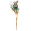 Іграшка для котів CROCI Чарівна паличка зі срібної лози та пір'ям павлина - EUPHORIA STICK, 25 см