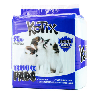 Одноразові гігієнічні пелюшки Kotix Premium 60*90 см для собак і цуценят, 50 пелюшок в упаковці (Kot-1366)