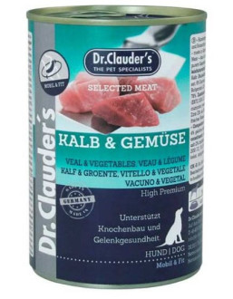 Dr. Clauder's Selected Meat Veal & Vegetables телятина та овочі, вологий корм для собак, 400 гр