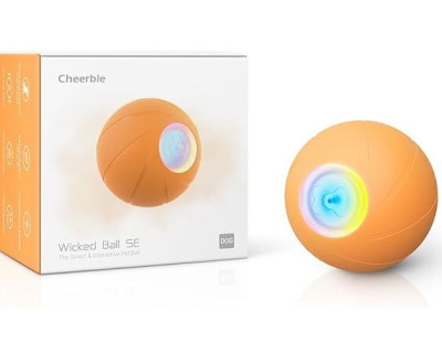 Cheerble Wicked Green Ball PE інтерактивний помаранчевий м'яч, іграшка для собак середніх і великих порід (С1221)