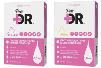 Краплі Dr.Pets Доктор Петс від бліх, кліщів та глистів для кішок