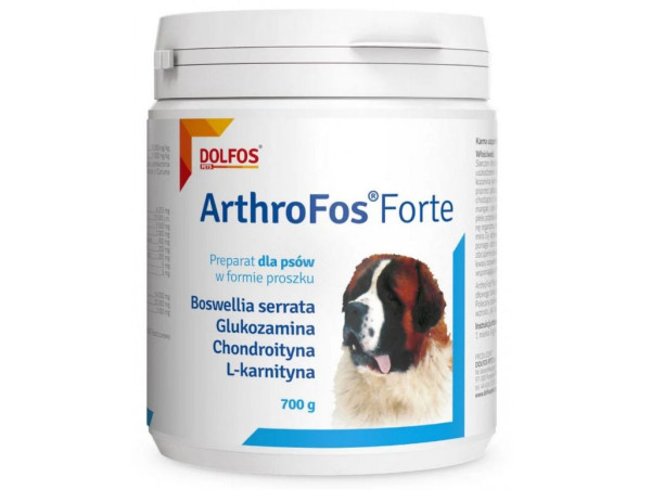Артрофос Форте Arthrofos Forte Dolfos з глюкозаміном і хондроїтином для суглобів собак, 700 гр порошок