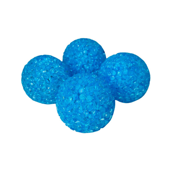 Іграшка для котів ТМ &quot;FOX&quot; м'яч гліцериновий блакитний з бубонцем, 4см, 25 шт/уп